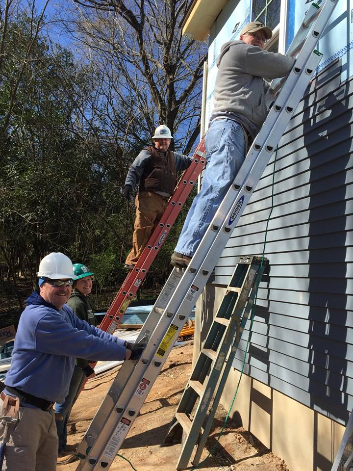 Siding the House - Habitat For Humanity Service Project March 2018