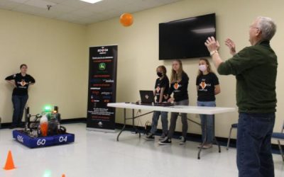 FIRST Robotics Competition Team Demo Their Robot